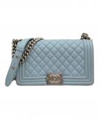 CHANELシャネル）の古着「ボーイシャネル25」｜スカイブルー×シルバー金具