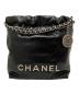 CHANEL（シャネル）の古着「シャネル22 ミニ」｜ブラック×シルバー金具