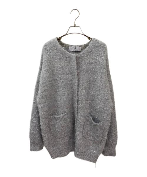 THIRD MAGAZINE（サードマガジン）THIRD MAGAZINE (サードマガジン) ラメニットカーディガン シルバー サイズ:9の古着・服飾アイテム