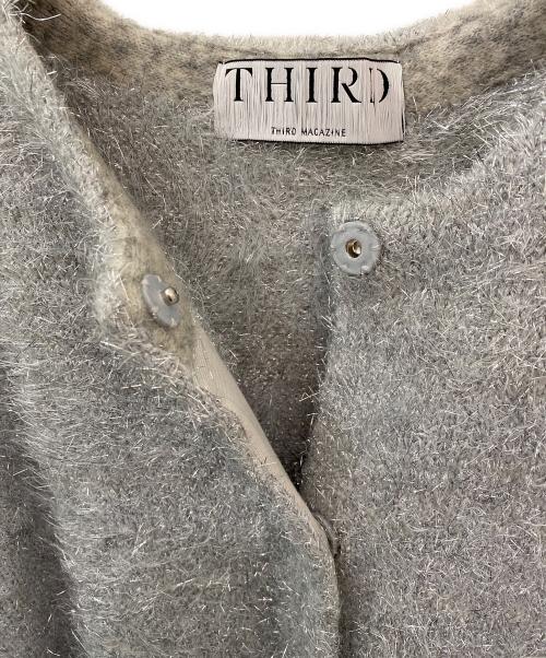 THIRD MAGAZINE（サードマガジン）THIRD MAGAZINE (サードマガジン) ラメニットカーディガン シルバー サイズ:9の古着・服飾アイテム