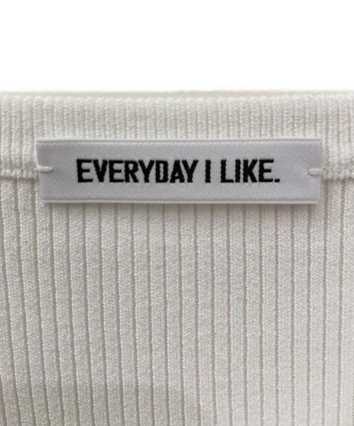 EVERYDAY I LIKE.（エヴリデイ アイ ライク）EVERYDAY I LIKE. (エヴリデイ アイ ライク) Eloise ボートネックニット ホワイト サイズ:Freeの古着・服飾アイテム
