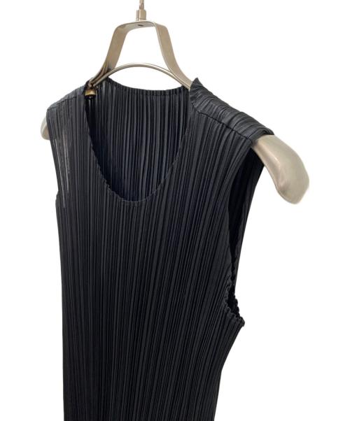 PLEATS PLEASE（プリーツプリーズ）PLEATS PLEASE (プリーツプリーズ) ノースリーブワンピース ブラック サイズ:1の古着・服飾アイテム