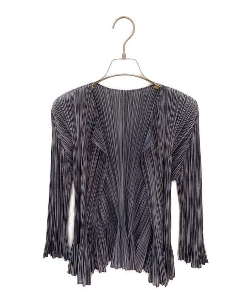 PLEATS PLEASE（プリーツプリーズ）PLEATS PLEASE (プリーツプリーズ) ボタンレスカーディガン グレー サイズ:3の古着・服飾アイテム