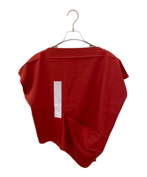 me ISSEY MIYAKE（ミーイッセイ ミヤケ）me ISSEY MIYAKE (ミーイッセイ ミヤケ) アシンメトリーカットソー レッド サイズ:Freeの古着・服飾アイテム