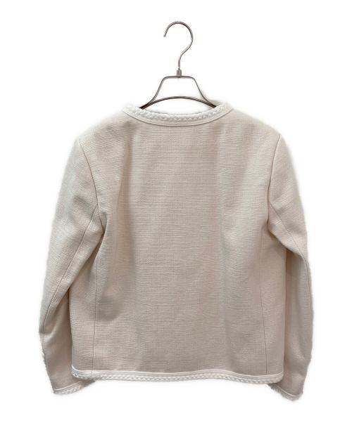 CELINE（セリーヌ）CELINE (セリーヌ) ノーカラージャケット ホワイト サイズ:38の古着・服飾アイテム