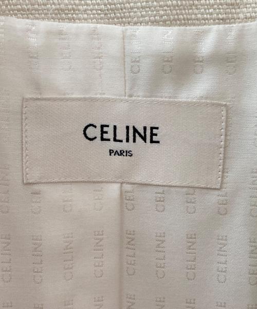 CELINE（セリーヌ）CELINE (セリーヌ) ノーカラージャケット ホワイト サイズ:38の古着・服飾アイテム