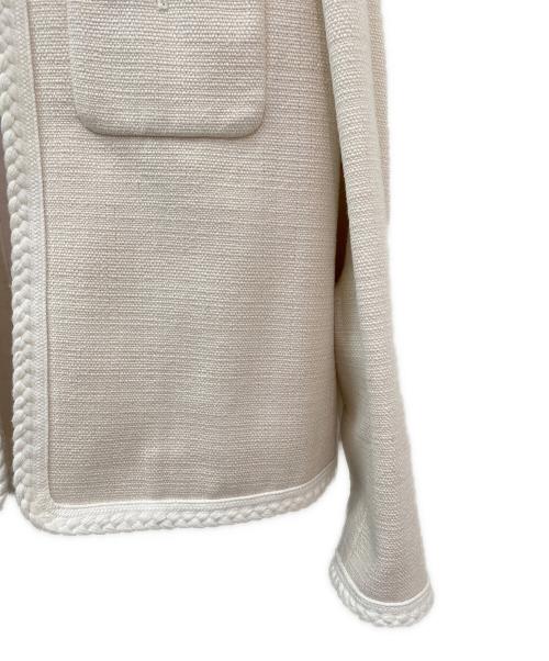 CELINE（セリーヌ）CELINE (セリーヌ) ノーカラージャケット ホワイト サイズ:38の古着・服飾アイテム