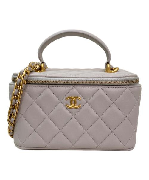 CHANEL（シャネル）CHANEL (シャネル) バニティバッグ グレーの古着・服飾アイテム