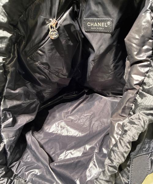 CHANEL（シャネル）CHANEL (シャネル) The Sea Nylon Backpack/ココマークナイロンバッグパック ブラック×ホワイトの古着・服飾アイテム