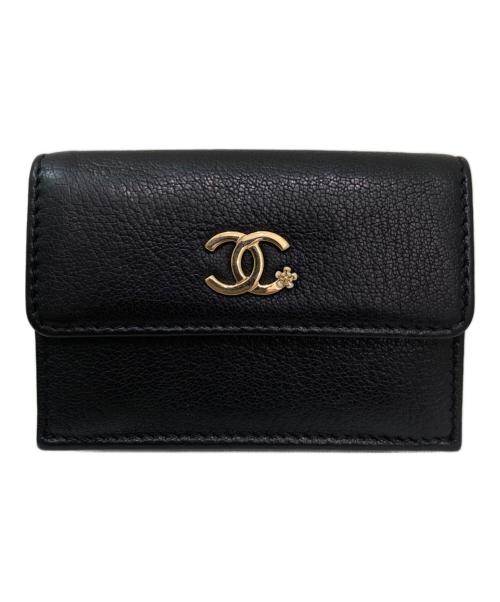 CHANEL（シャネル）CHANEL (シャネル) コンパクトウォレット ブラックの古着・服飾アイテム