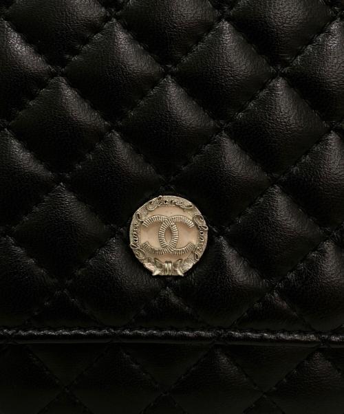 CHANEL（シャネル）CHANEL (シャネル) マイクロマトラッセチェーンウォレット ブラックの古着・服飾アイテム