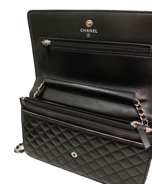 CHANEL（シャネル）CHANEL (シャネル) マイクロマトラッセチェーンウォレット ブラックの古着・服飾アイテム