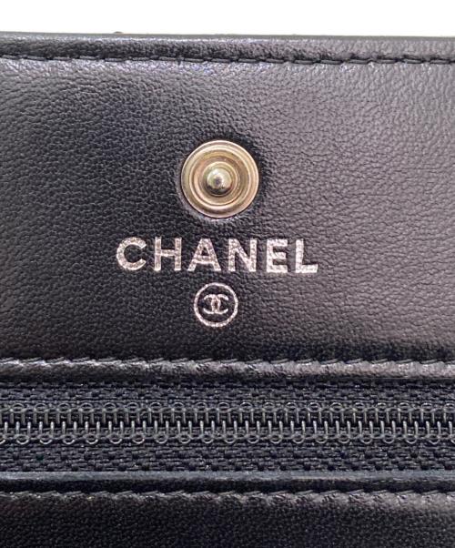 CHANEL（シャネル）CHANEL (シャネル) マイクロマトラッセチェーンウォレット ブラックの古着・服飾アイテム