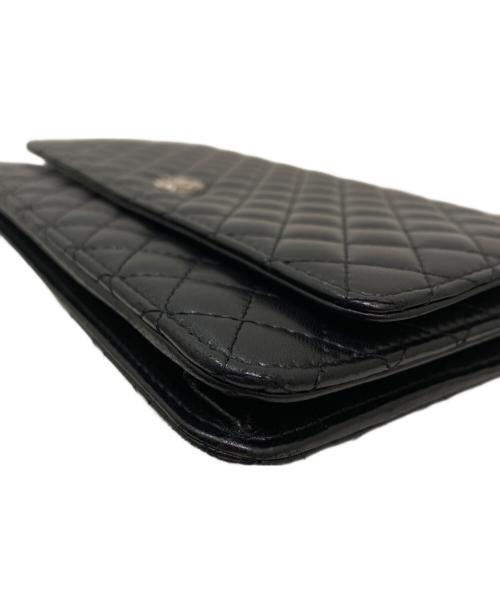CHANEL（シャネル）CHANEL (シャネル) マイクロマトラッセチェーンウォレット ブラックの古着・服飾アイテム