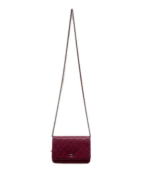 CHANEL（シャネル）CHANEL (シャネル) ラム マトラッセチェーンウォレット ショッキングピンクの古着・服飾アイテム