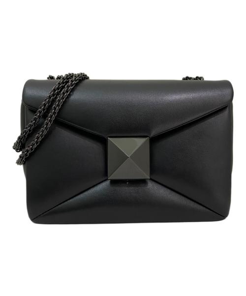 VALENTINO（ヴァレンティノ）VALENTINO (ヴァレンティノ) ワンスタッズチェーンショルダーバッグ ブラックの古着・服飾アイテム