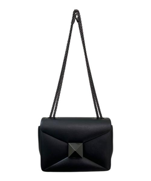 VALENTINO（ヴァレンティノ）VALENTINO (ヴァレンティノ) ワンスタッズチェーンショルダーバッグ ブラックの古着・服飾アイテム