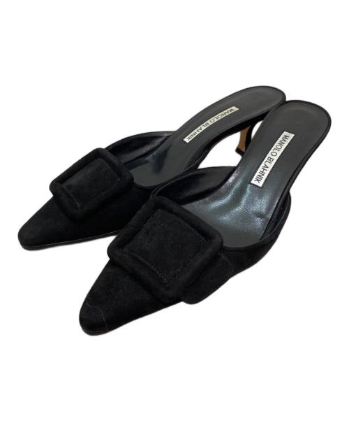 Manolo Blahnik（マノロブラニク）Manolo Blahnik (マノロブラニク) MAYSALEミュール ブラック サイズ:36 1/2の古着・服飾アイテム