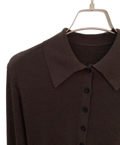 THE STORE byC（ザ ストア バイシー）THE STORE byC (ザ ストア バイシー) 【COCUCA】シアーリブニット ブラウン サイズ:Freeの古着・服飾アイテム