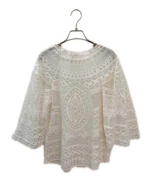 Chloe（クロエ）Chloe (クロエ) レースカットソー アイボリー サイズ:34の古着・服飾アイテム
