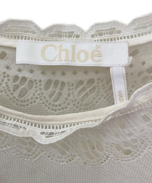 Chloe（クロエ）Chloe (クロエ) レースカットソー アイボリー サイズ:34の古着・服飾アイテム