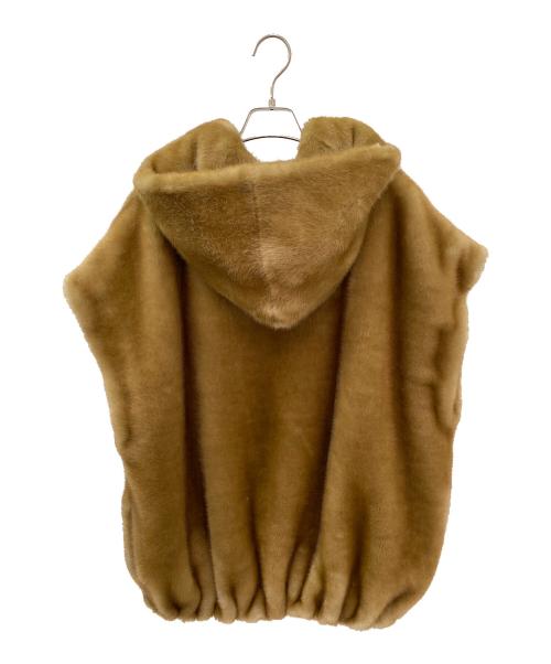 a point etc（アー ポワン ウテセ）a point etc (アー ポワン ウテセ) FAKE FUR VEST ブラウン サイズ:TUの古着・服飾アイテム
