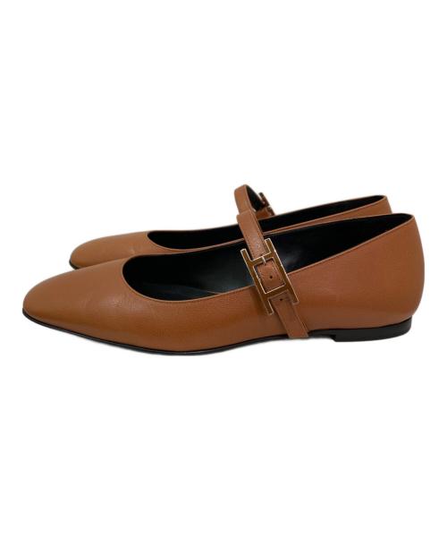 HERMES（エルメス）HERMES (エルメス) バレエシューズ 《ジェーン》 マロン・アルザン サイズ:38の古着・服飾アイテム