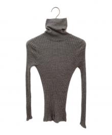 MADISON BLUE（マディソンブルー）の古着「TURTLE NECK WIDE RIB」｜グレー
