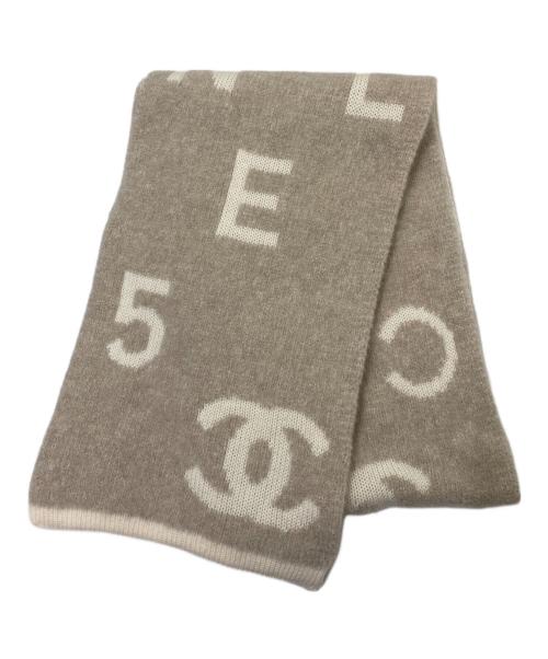 CHANEL（シャネル）CHANEL (シャネル) ココマークロゴマフラー ベージュの古着・服飾アイテム