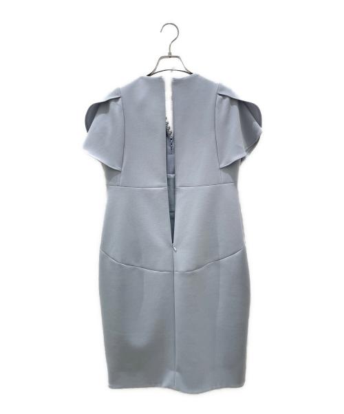 YOKO CHAN（ヨーコチャン）YOKO CHAN (ヨーコチャン) パールスリットライン ドレス スカイブルー サイズ:40の古着・服飾アイテム