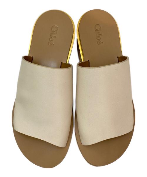 Chloe（クロエ）Chloe (クロエ) ウェッジソールサンダル アイボリー サイズ:-の古着・服飾アイテム