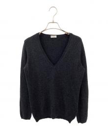 BRUNELLO CUCINELLI（ブルネロクチネリ）の古着「Vネックニット」｜グレー