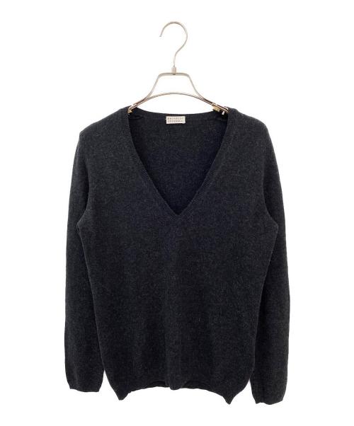 BRUNELLO CUCINELLI（ブルネロクチネリ）BRUNELLO CUCINELLI (ブルネロクチネリ) Vネックニット グレー サイズ:Lの古着・服飾アイテム