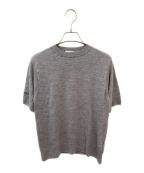 MADISON BLUEマディソンブルー）の古着「ニット WRIKLED CREW NECK H/S PO」｜グレー