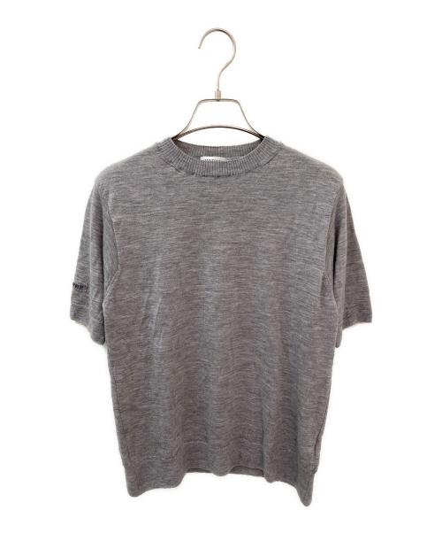 MADISON BLUE（マディソンブルー）MADISON BLUE (マディソンブルー) ニット WRIKLED CREW NECK H/S PO グレー サイズ:00の古着・服飾アイテム