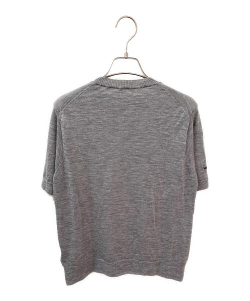 MADISON BLUE（マディソンブルー）MADISON BLUE (マディソンブルー) ニット WRIKLED CREW NECK H/S PO グレー サイズ:00の古着・服飾アイテム