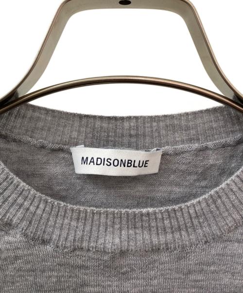 MADISON BLUE（マディソンブルー）MADISON BLUE (マディソンブルー) ニット WRIKLED CREW NECK H/S PO グレー サイズ:00の古着・服飾アイテム