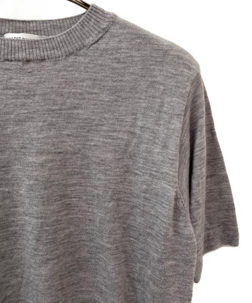 MADISON BLUE（マディソンブルー）MADISON BLUE (マディソンブルー) ニット WRIKLED CREW NECK H/S PO グレー サイズ:00の古着・服飾アイテム