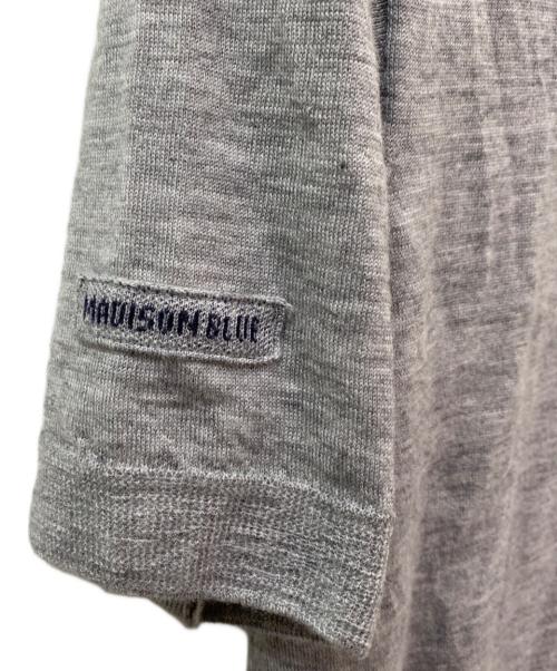 MADISON BLUE（マディソンブルー）MADISON BLUE (マディソンブルー) ニット WRIKLED CREW NECK H/S PO グレー サイズ:00の古着・服飾アイテム