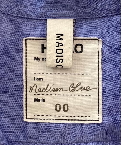 MADISON BLUE（マディソンブルー）MADISON BLUE (マディソンブルー) HIGH COLLAR N. MADAME S/S SH LINEN ブルー サイズ:00の古着・服飾アイテム