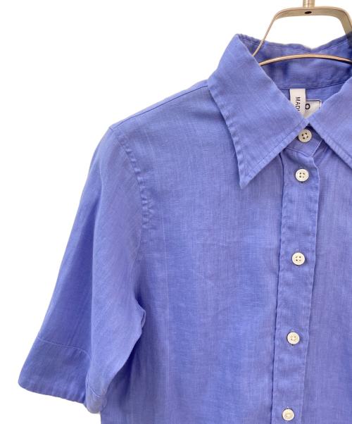 MADISON BLUE（マディソンブルー）MADISON BLUE (マディソンブルー) HIGH COLLAR N. MADAME S/S SH LINEN ブルー サイズ:00の古着・服飾アイテム