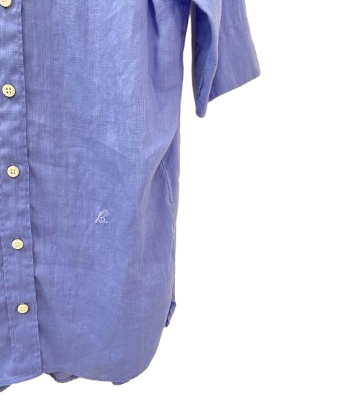 MADISON BLUE（マディソンブルー）MADISON BLUE (マディソンブルー) HIGH COLLAR N. MADAME S/S SH LINEN ブルー サイズ:00の古着・服飾アイテム