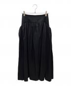 Whim Gazetteウィムガゼット）の古着「サテンウォッシャブルロングスカート」｜ブラック