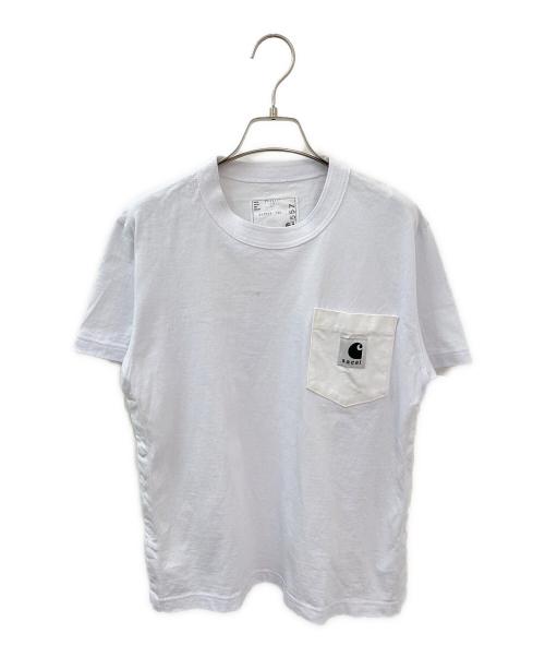 sacai（サカイ）sacai (サカイ) CarHartt (カーハート) WIP カーハート ワークインプログレス T-shirt ホワイト サイズ:1の古着・服飾アイテム