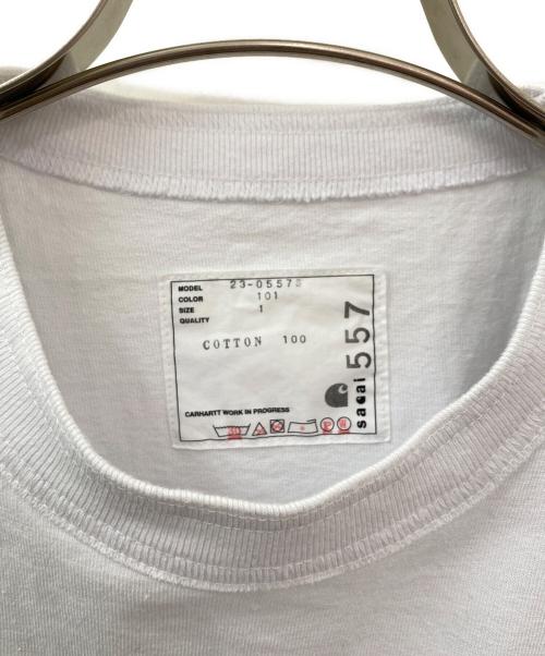 sacai（サカイ）sacai (サカイ) CarHartt (カーハート) WIP カーハート ワークインプログレス T-shirt ホワイト サイズ:1の古着・服飾アイテム