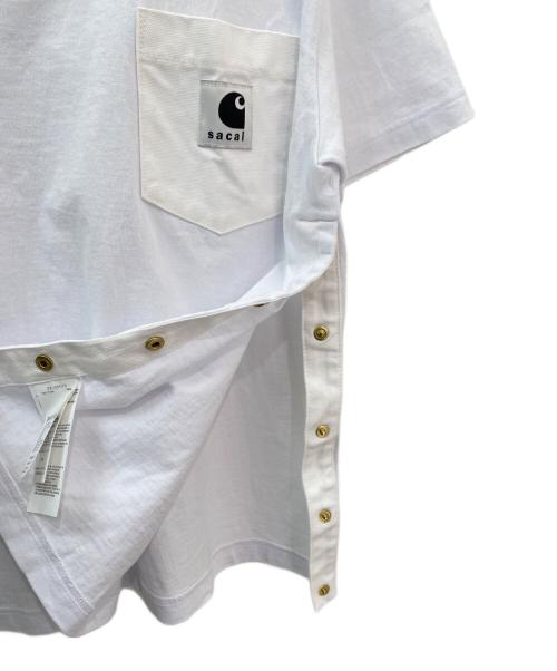 sacai（サカイ）sacai (サカイ) CarHartt (カーハート) WIP カーハート ワークインプログレス T-shirt ホワイト サイズ:1の古着・服飾アイテム