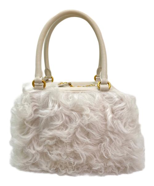 MIU MIU（ミュウミュウ）MIU MIU (ミュウミュウ) ハンドバッグ アイボリーの古着・服飾アイテム