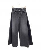 HYKEハイク）の古着「DENIM SUPER WIDE LEG JEANS」｜ブラック