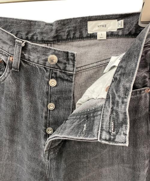 HYKE（ハイク）HYKE (ハイク) DENIM SUPER WIDE LEG JEANS ブラック サイズ:1の古着・服飾アイテム