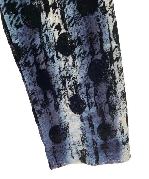 Y's（ワイズ）Y's (ワイズ) HOUNDTOOTH DOTS TULLE ROUND NECK LONG SLEEVE CARDIGAN ネイビー サイズ:2の古着・服飾アイテム